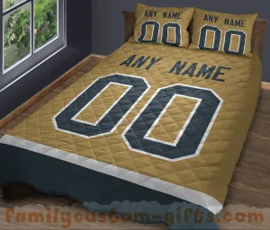 Custom Quilt Sets Vegas Jersey Personalized Ice hockey Premium Quilt Bedding for Men Women