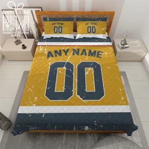 Custom Quilt Sets Vegas Jersey Personalized Ice hockey Premium Quilt Bedding for Men Women