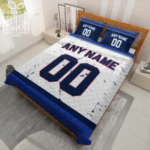 Custom Quilt Sets Winnipeg Jersey Personalized Ice hockey Premium Quilt Bedding for Men Women