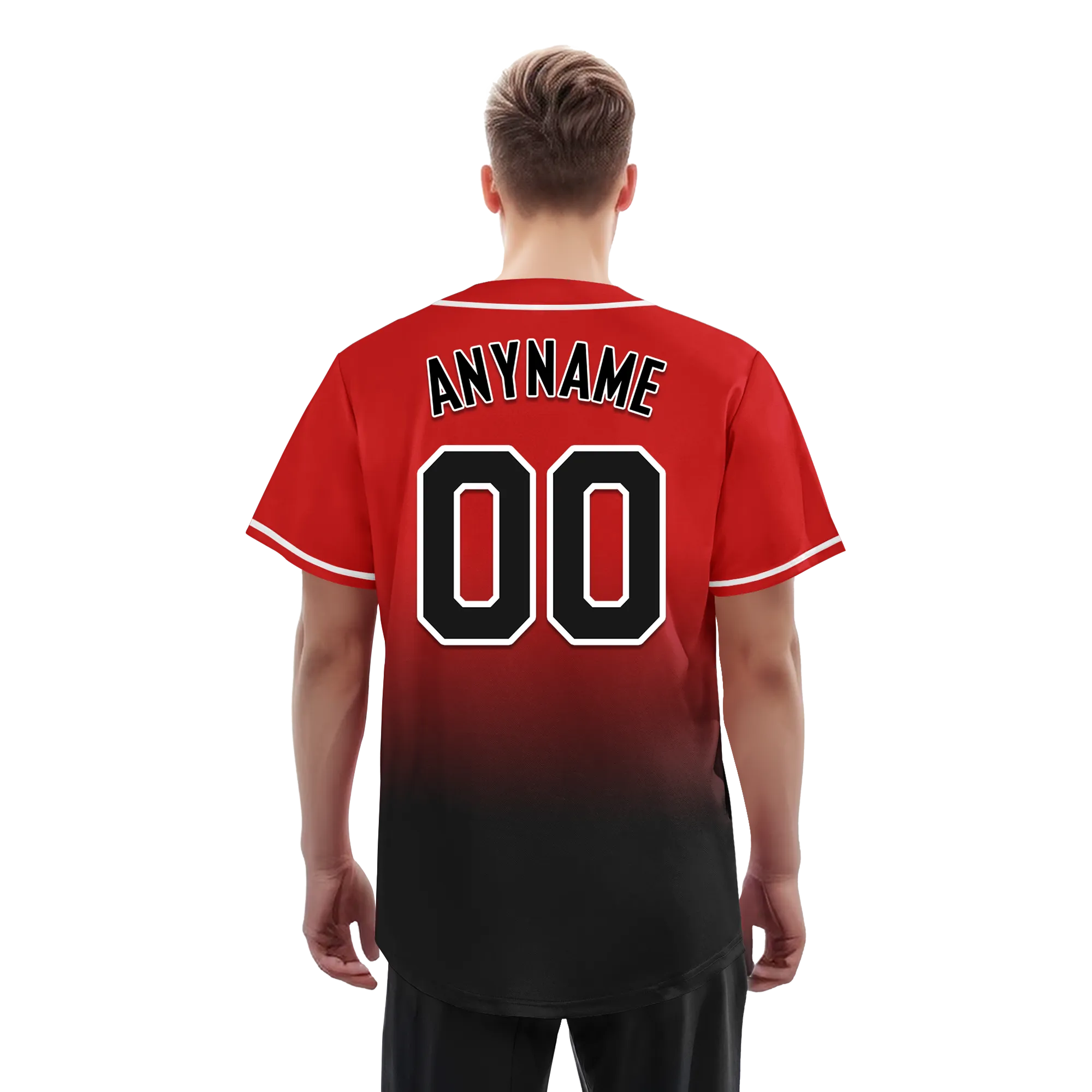 Custom Red Black Fade Fashion Personalized Authentic Baseball Jersey BSBJ01-D0a70ba
