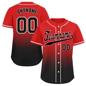 Custom Red Black Fade Fashion Personalized Authentic Baseball Jersey BSBJ01-D0a70ba