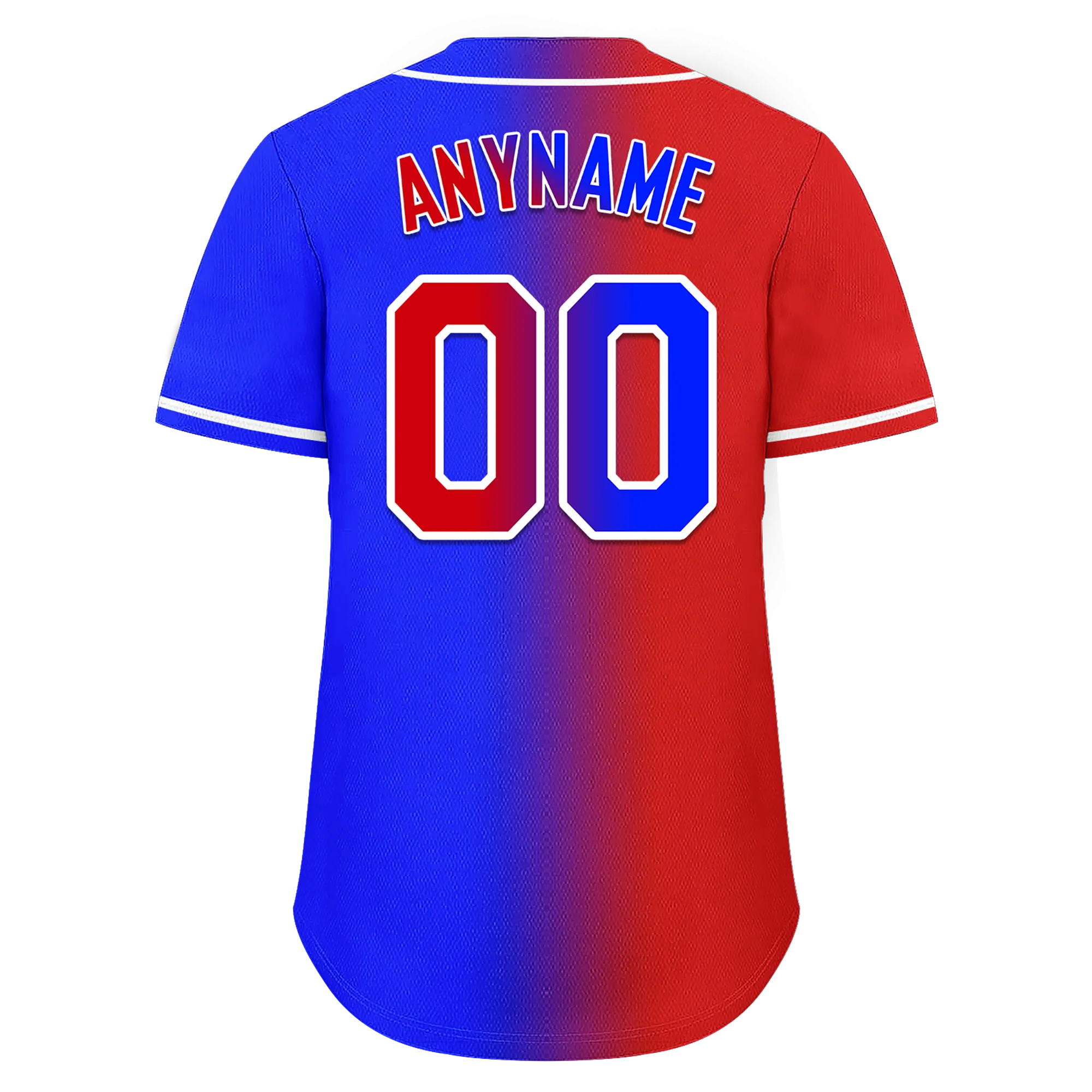 Custom Red Blue Gradient Fashion Personalized Authentic Baseball Jersey BSBJ01-D0a707b