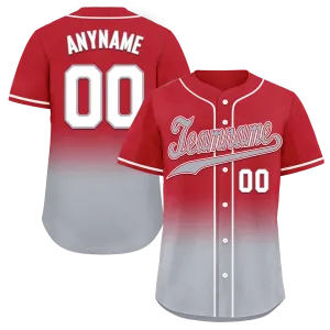 Custom Red Grey Fade Fashion Personalized Authentic Baseball Jersey BSBJ01-D0a70bb