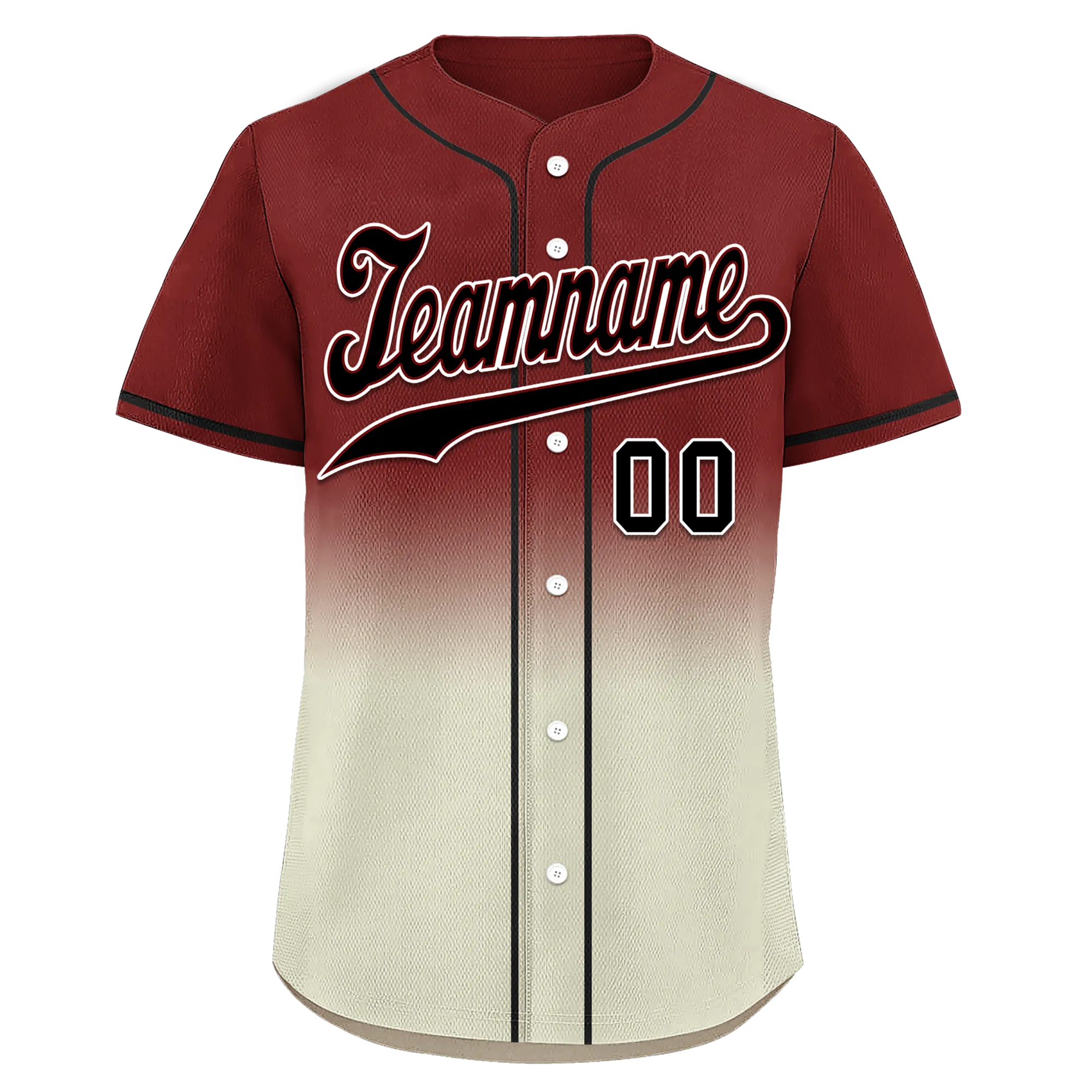 Custom Red Grey Fade Fashion Personalized Authentic Baseball Jersey BSBJ01-D0a70fa
