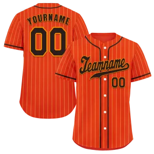 Custom Red Stripe Fashion Black Authentic Baseball Jersey