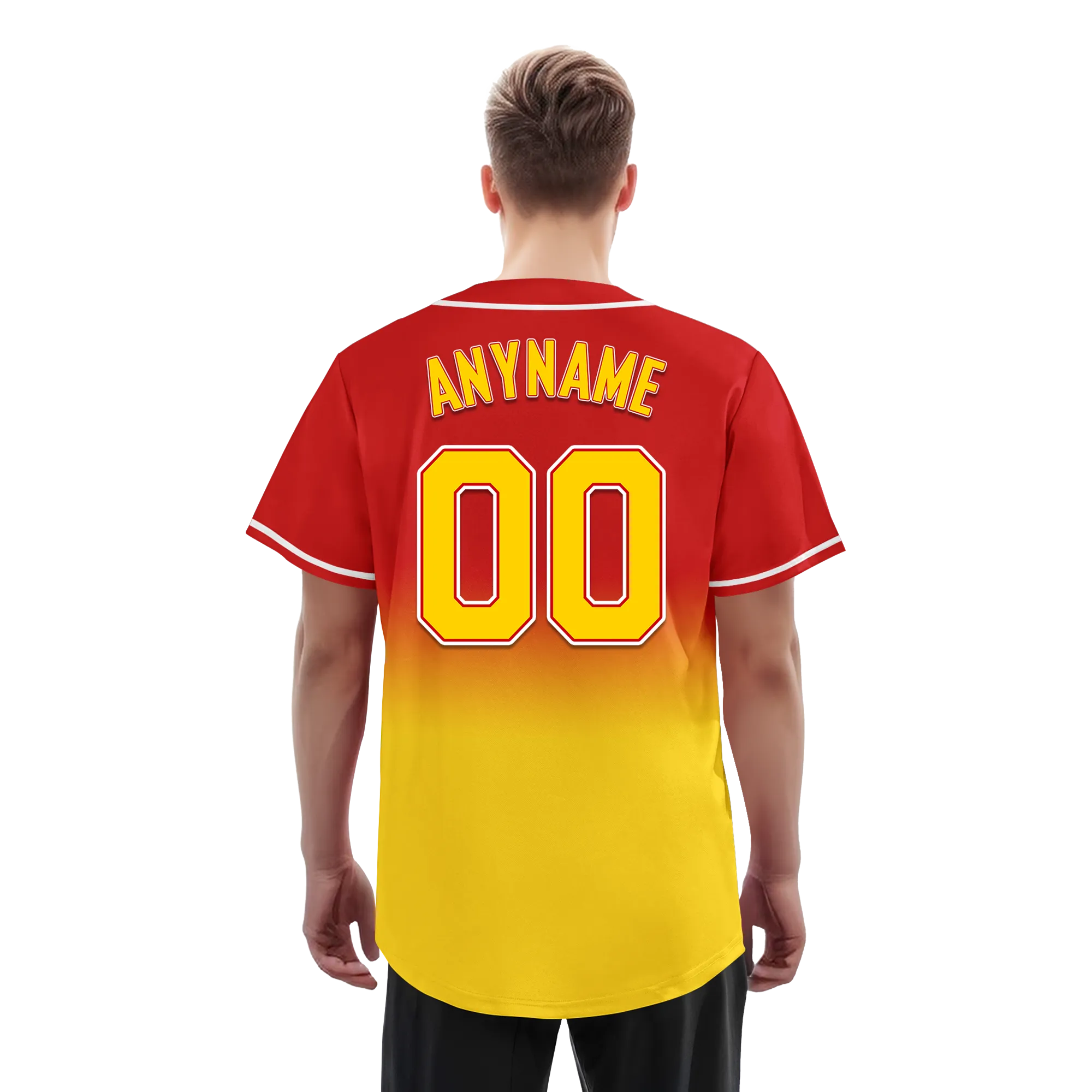 Custom Red Yellow Fade Fashion Personalized Authentic Baseball Jersey BSBJ01-D0a70d7