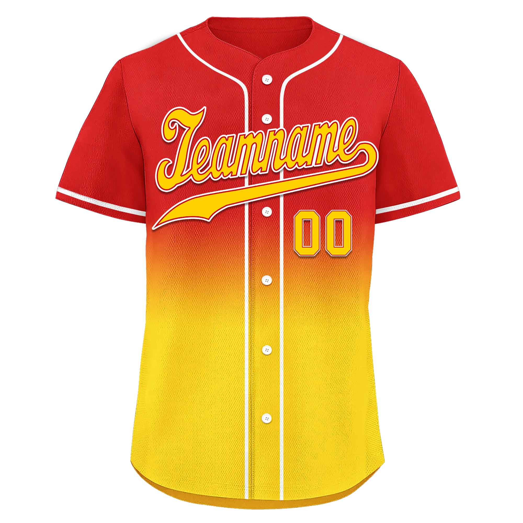 Custom Red Yellow Fade Fashion Personalized Authentic Baseball Jersey BSBJ01-D0a70d7