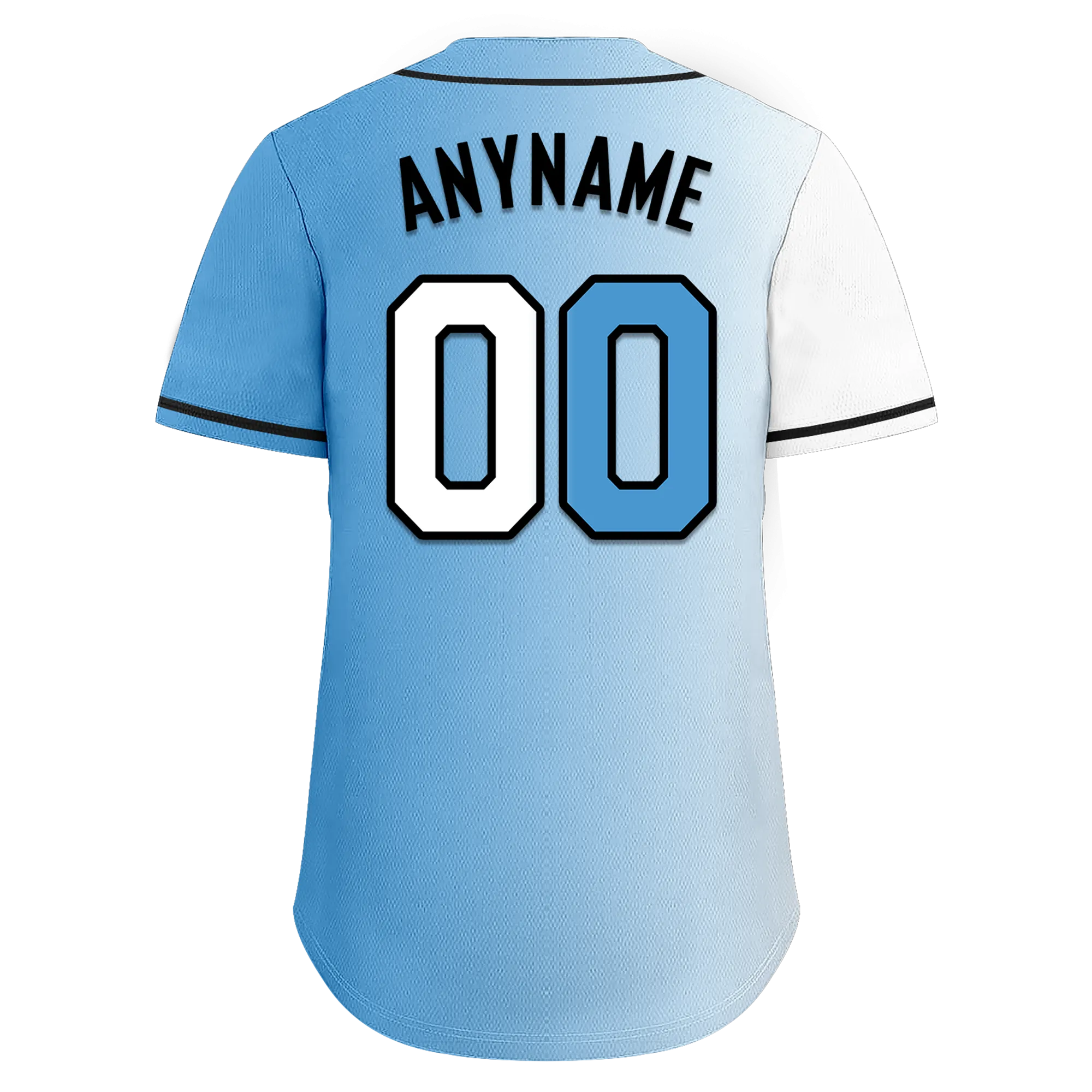 Custom White Blue Gradient Fashion Personalized Authentic Baseball Jersey BSBJ01-D0a7aaa