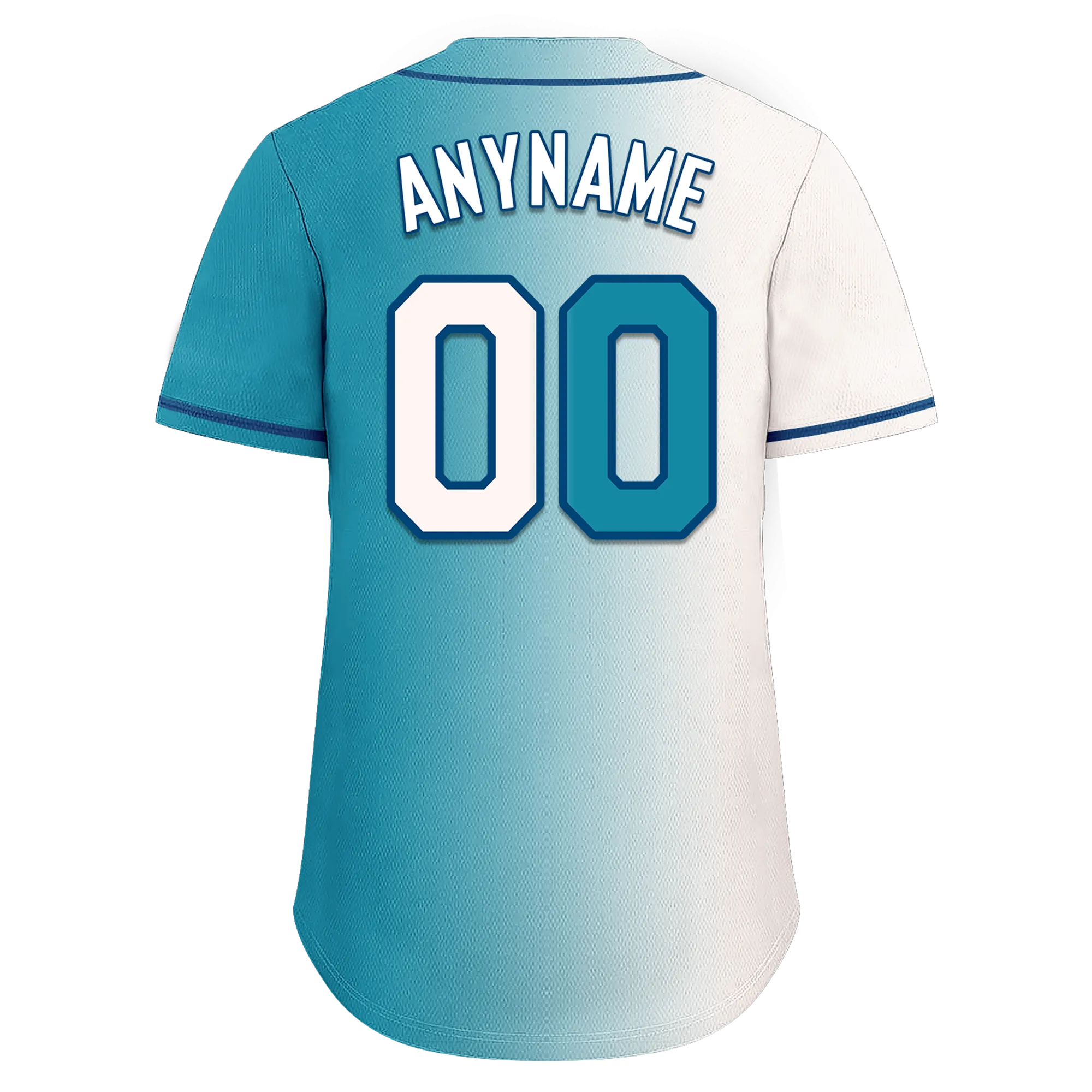 Custom White Blue Gradient Fashion Personalized Authentic Baseball Jersey BSBJ01-D0a7ab0