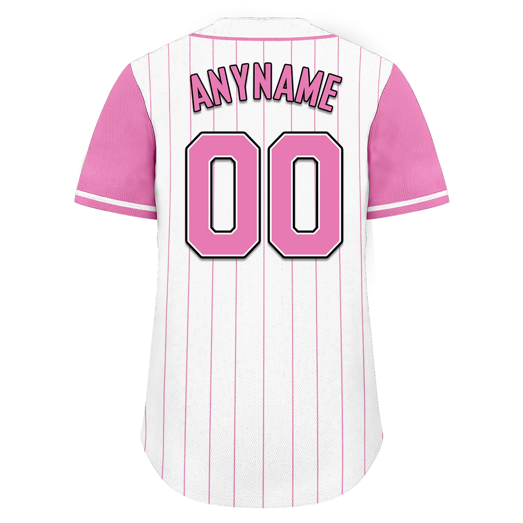 Custom White Pink Stripe Fashion Personalized Authentic Baseball Jersey BSBJ01-D017225