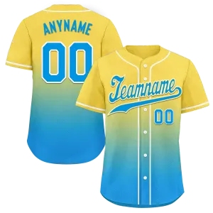 Custom Yellow Blue Fade Fashion Personalized Authentic Baseball Jersey BSBJ01-D0a70fc
