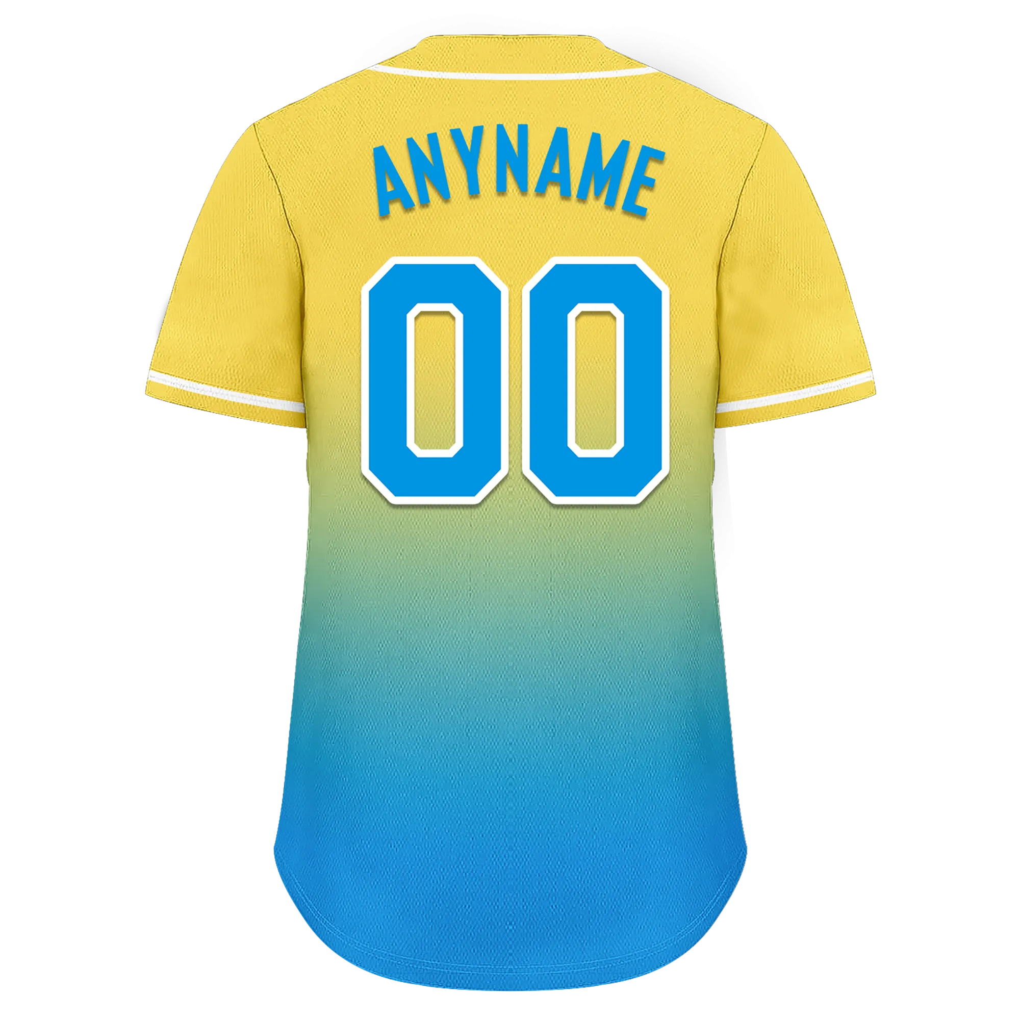 Custom Yellow Blue Fade Fashion Personalized Authentic Baseball Jersey BSBJ01-D0a70fc
