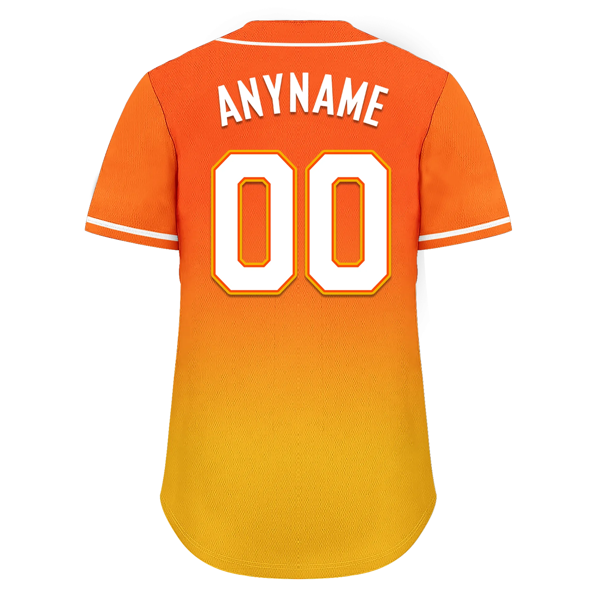 Custom Yellow Orange Fade Fashion Personalized Authentic Baseball Jersey BSBJ01-D0a70c8