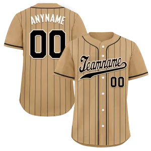 Custom Yellow Stripe Fashion Personalized Authentic Baseball Jersey BSBJ01-D017256