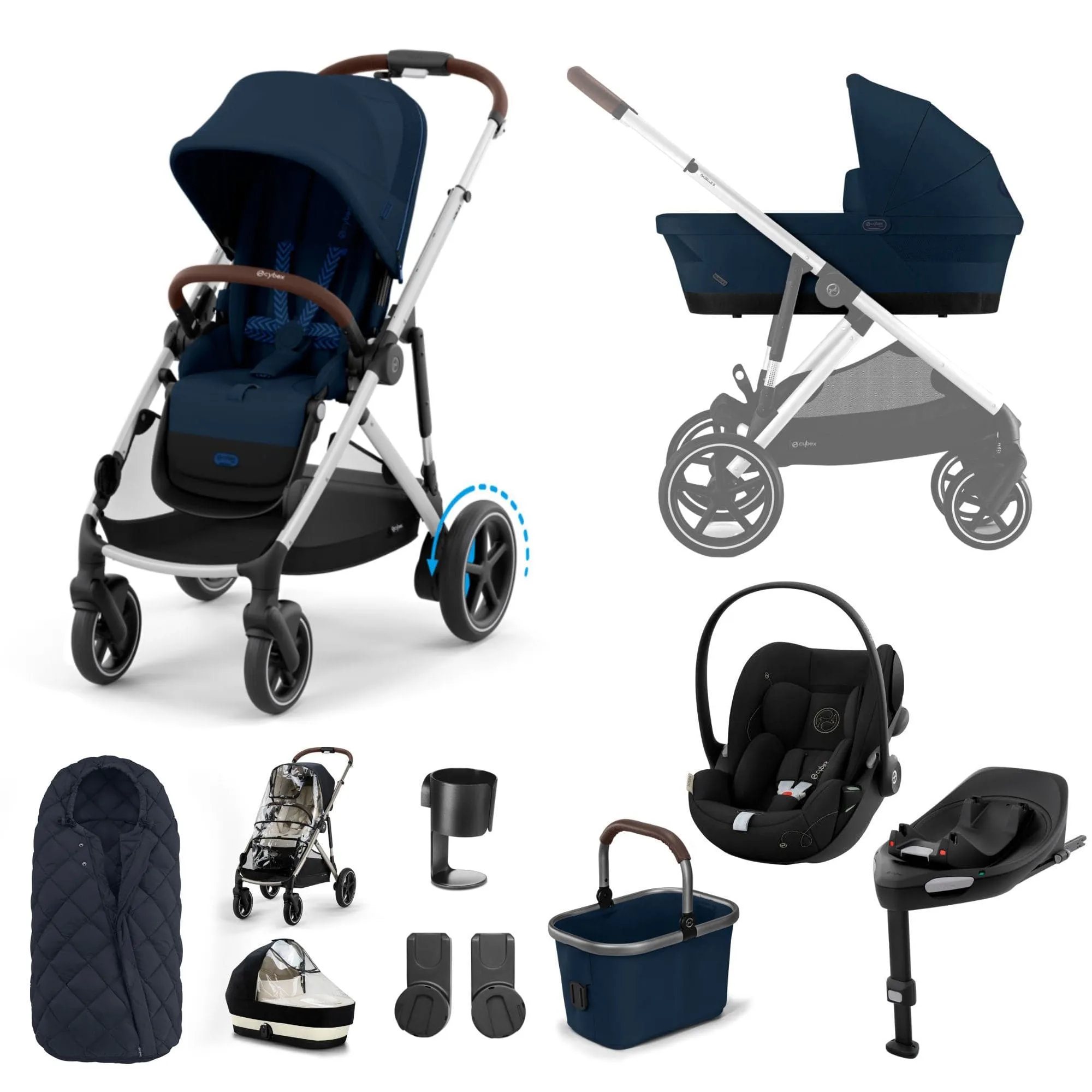 Cybex eGazelle S Luxury Bundle in Ocean Blue