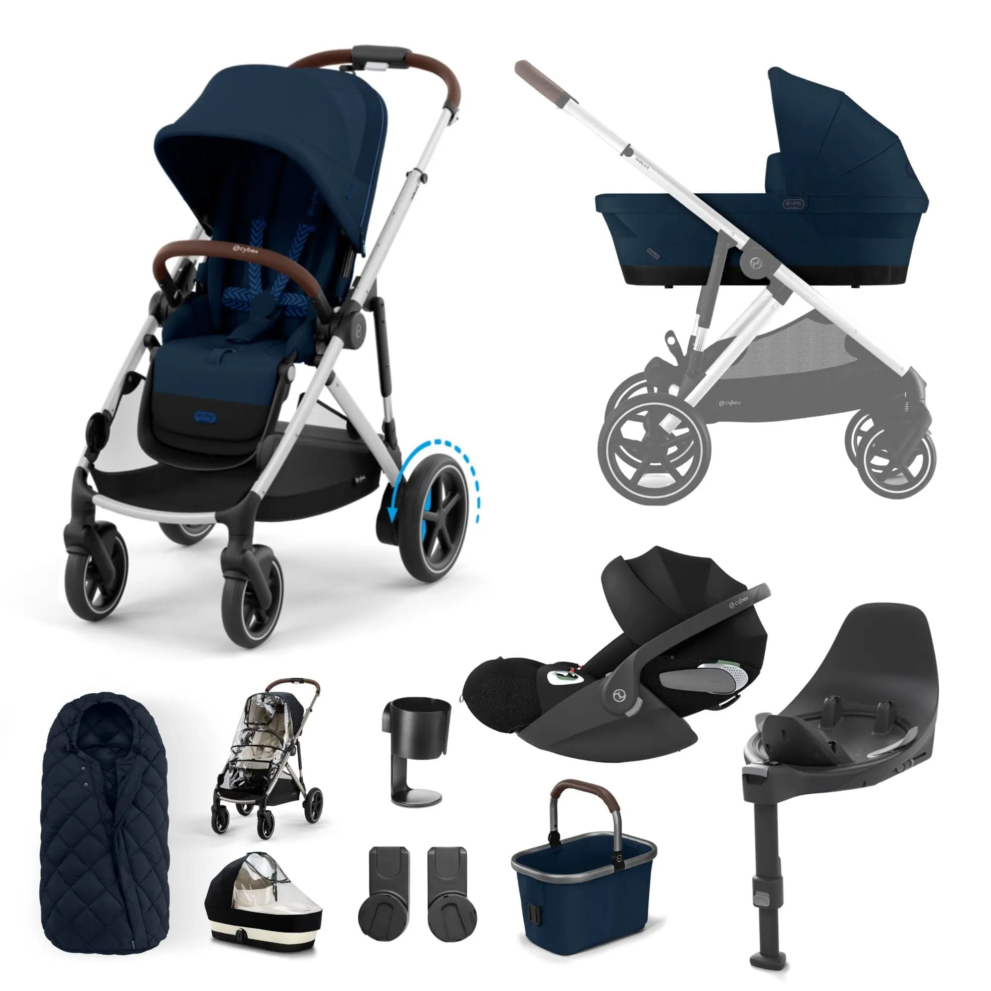 Cybex eGazelle S Luxury Bundle in Ocean Blue