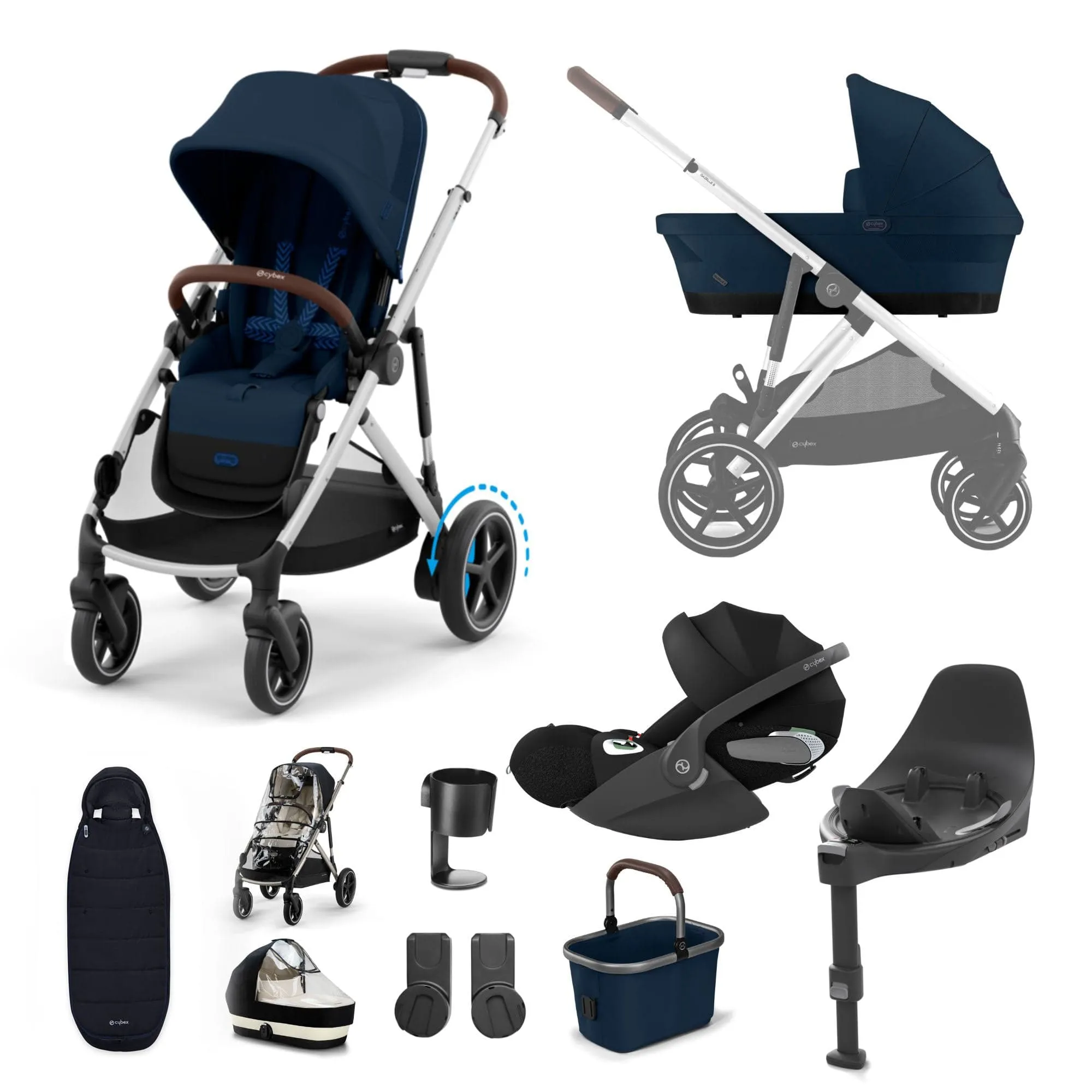 Cybex eGazelle S Luxury Bundle in Ocean Blue
