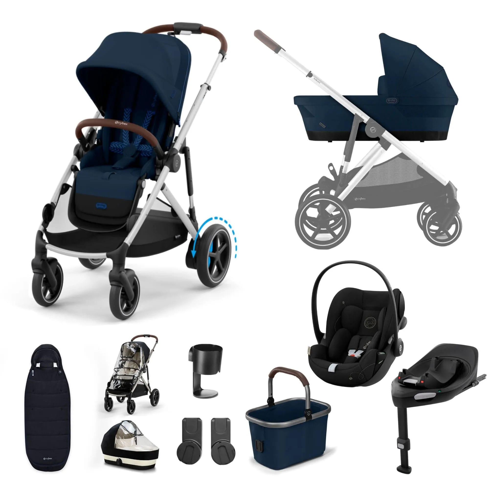 Cybex eGazelle S Luxury Bundle in Ocean Blue