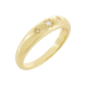 CZ Starburst Ring