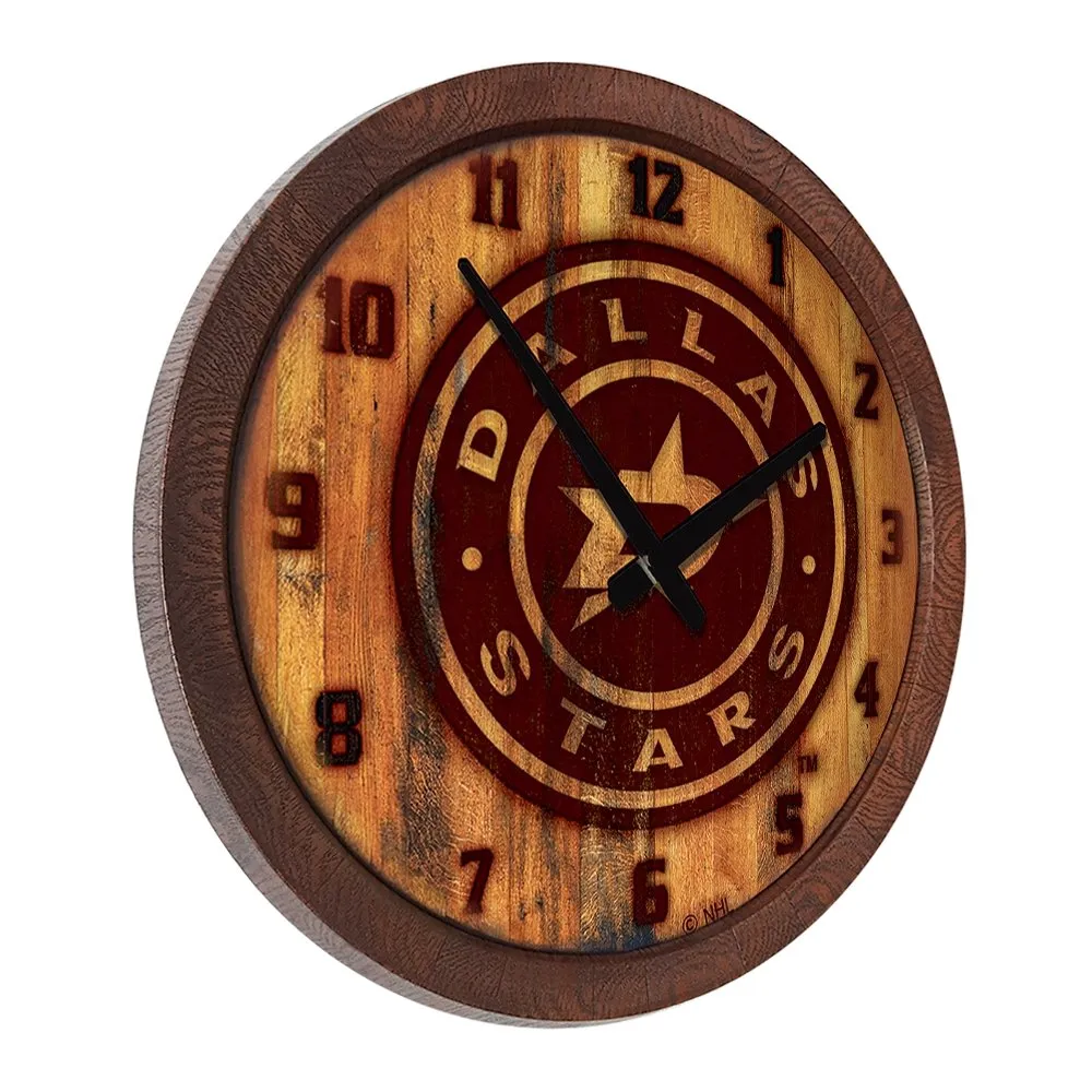 Dallas Stars: Branded "Faux" Barrel Top Wall Clock