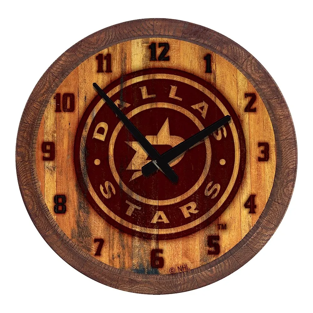 Dallas Stars: Branded "Faux" Barrel Top Wall Clock