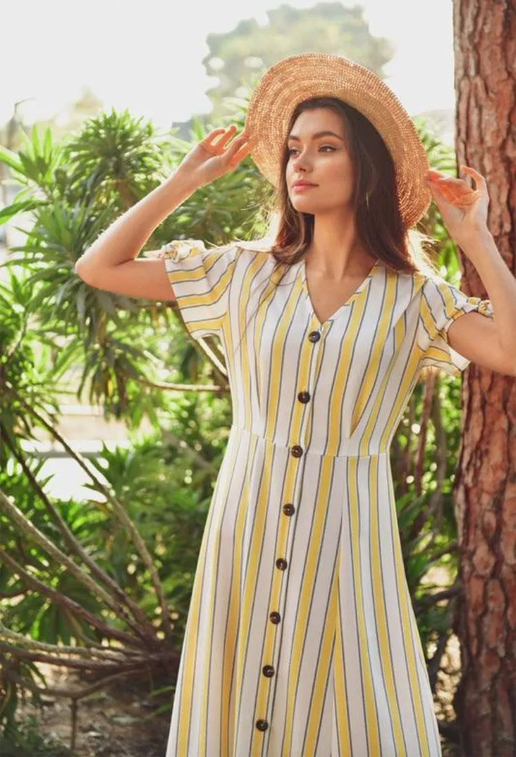 Danielle Stripe Dress-Final Sale