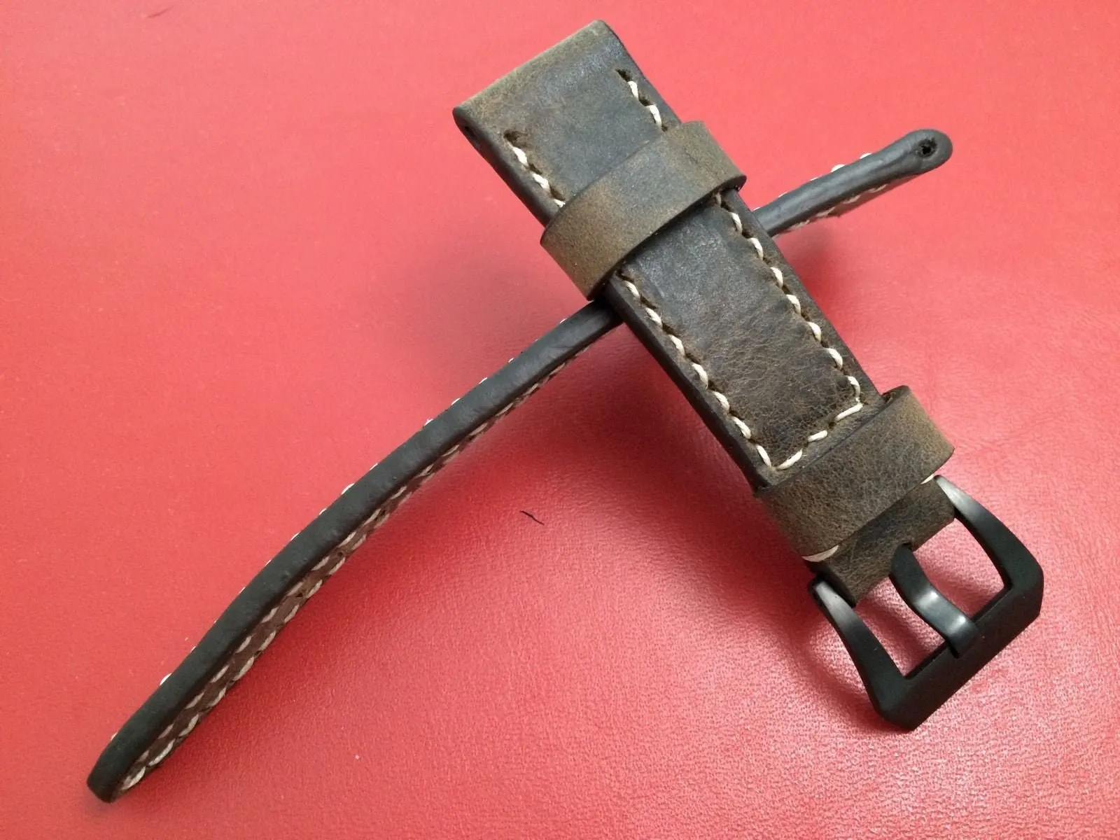 Dark Brown Leather Watch Straps 22mm - compatible with Bremont Watches, Valentines Day Gift Ideas