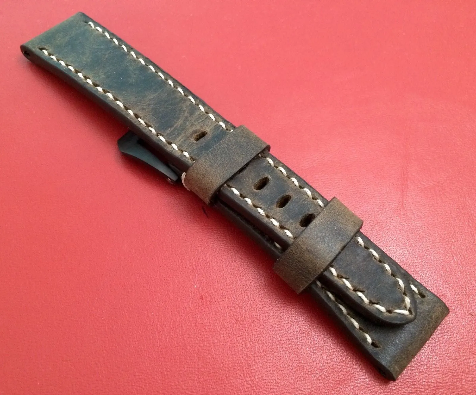 Dark Brown Leather Watch Straps 22mm - compatible with Bremont Watches, Valentines Day Gift Ideas