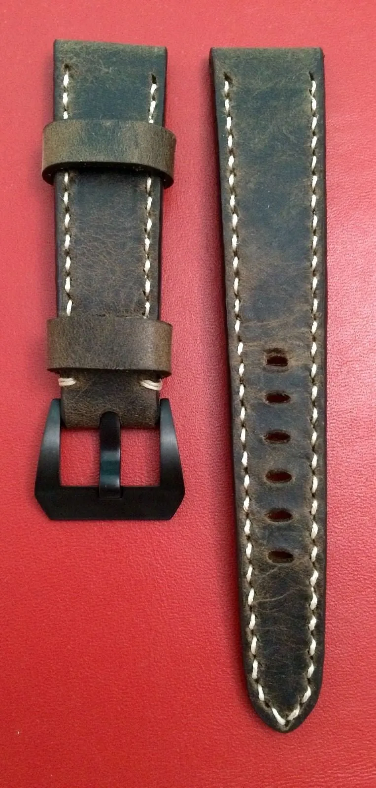 Dark Brown Leather Watch Straps 22mm - compatible with Bremont Watches, Valentines Day Gift Ideas