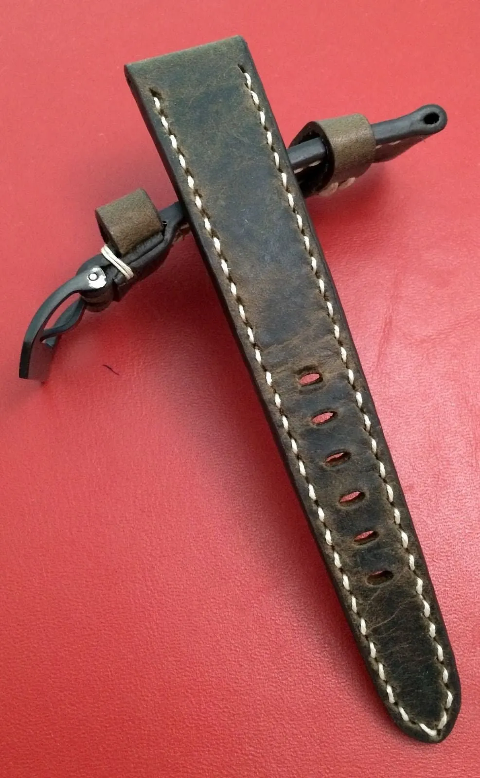 Dark Brown Leather Watch Straps 22mm - compatible with Bremont Watches, Valentines Day Gift Ideas