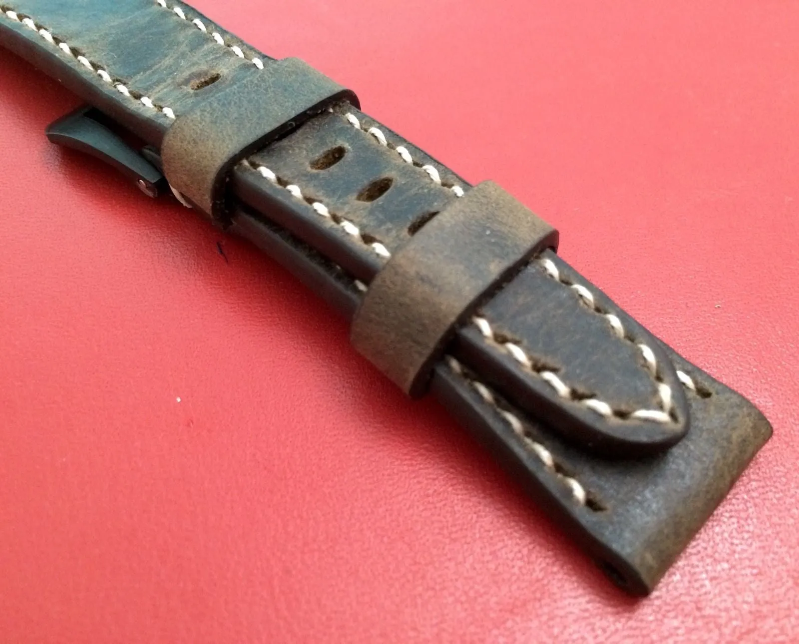 Dark Brown Leather Watch Straps 22mm - compatible with Bremont Watches, Valentines Day Gift Ideas