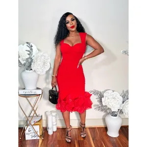 DATE WITH MY LOVE MIDI DRESS (RED)