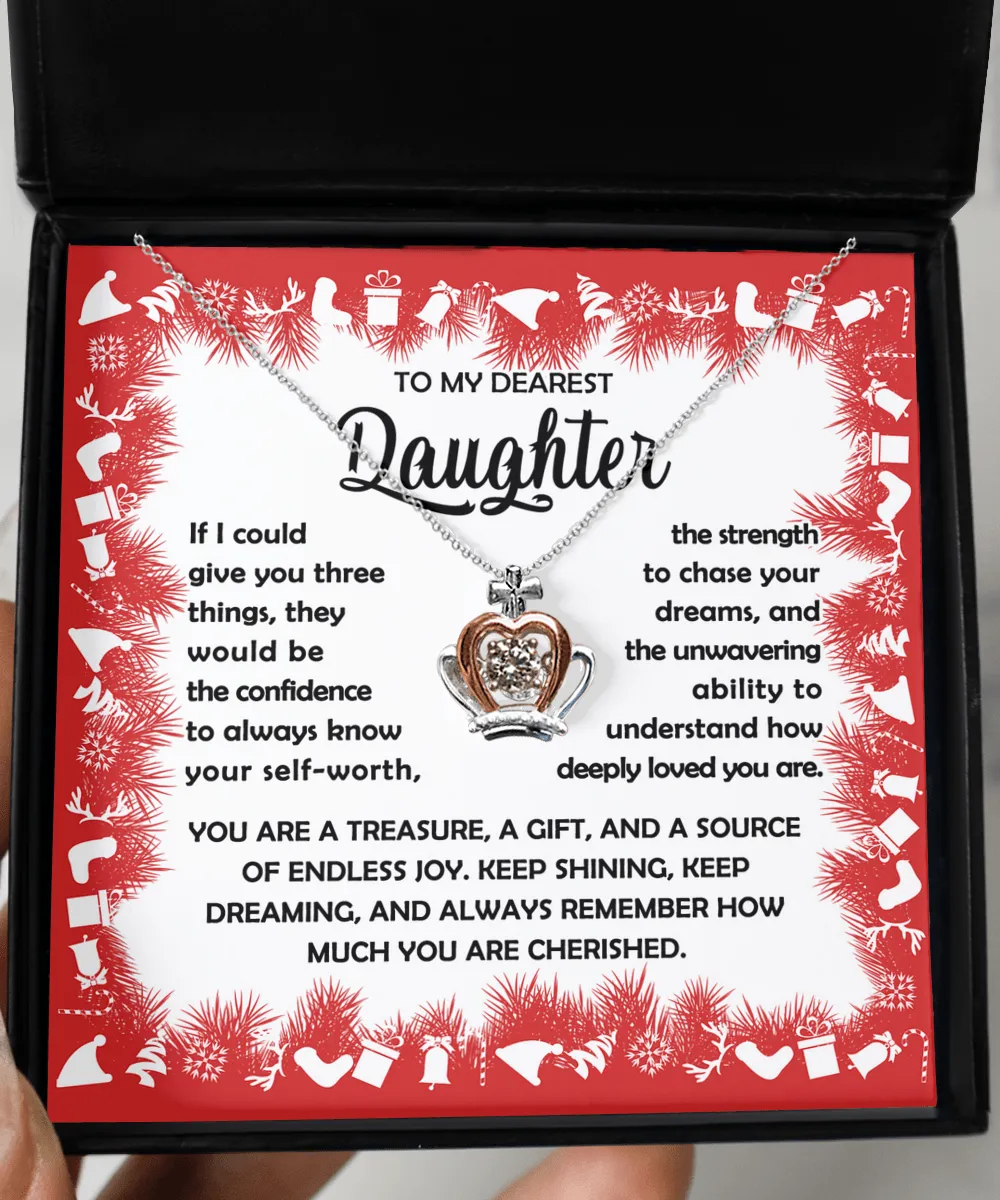 Daughter-Three Things - Crown Pendant Necklace