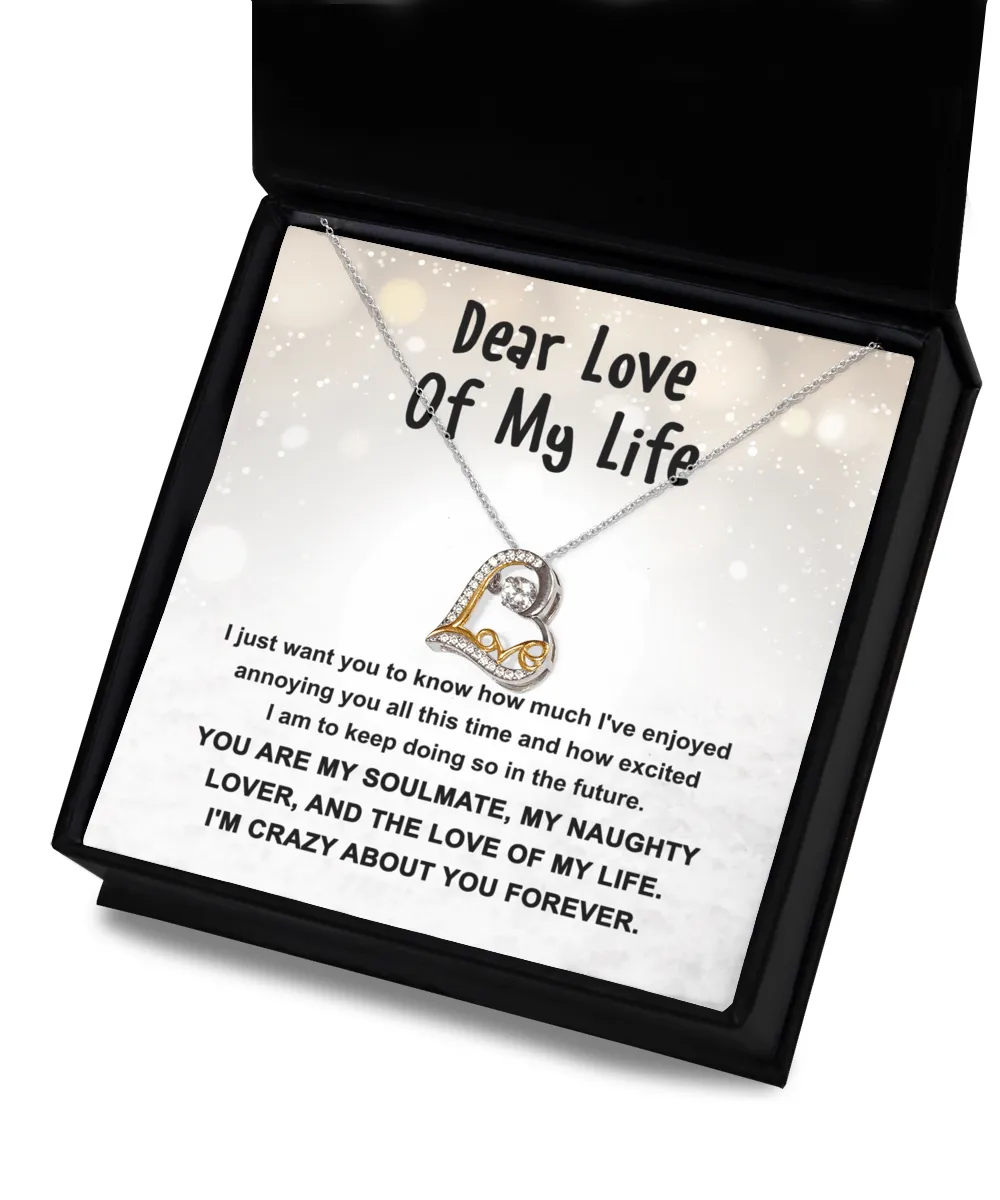 Dear Love Of My Life Crazy About You Forever | Love Dancing Necklace