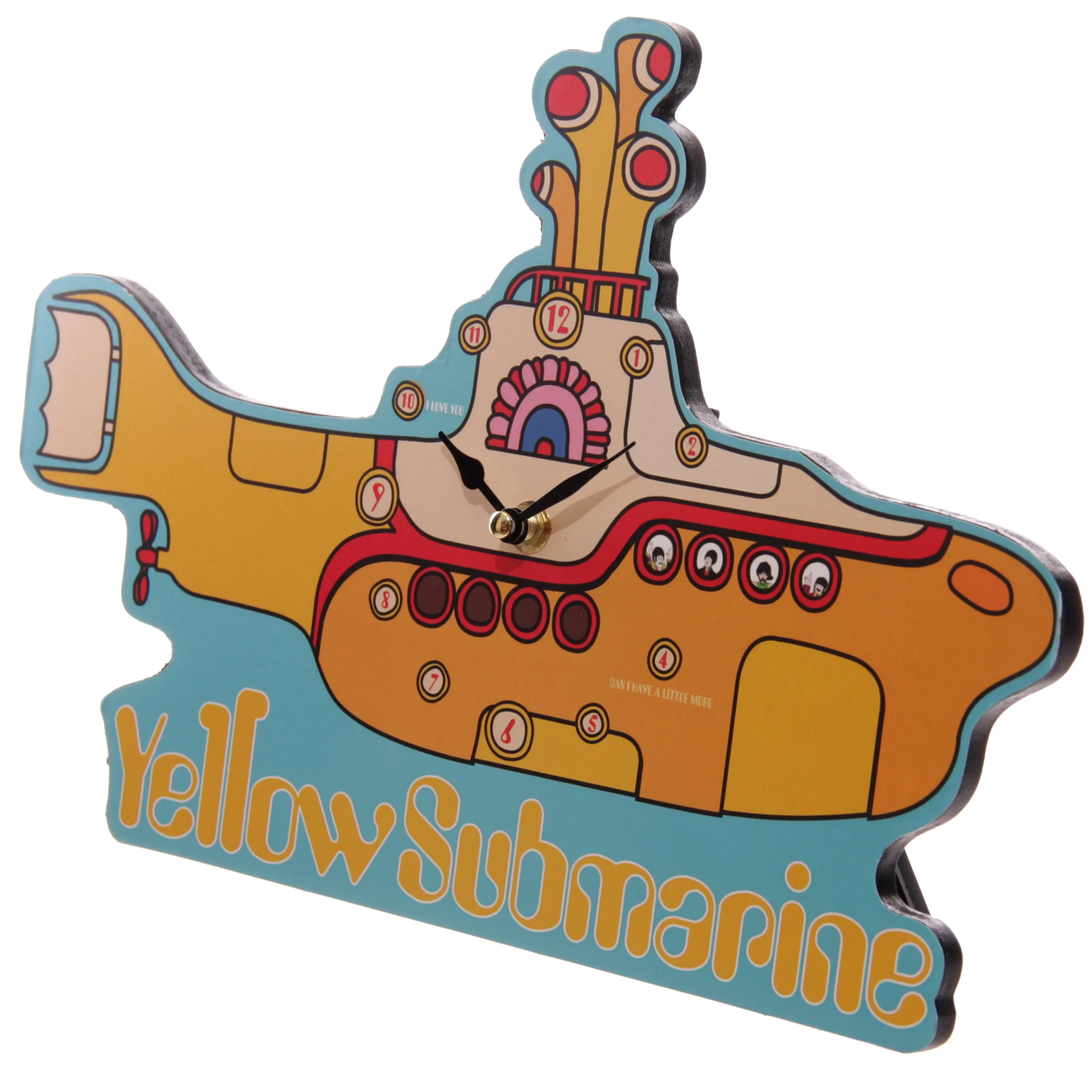 Decorative The Beatles Yellow Submarine Shaped Wall Clock