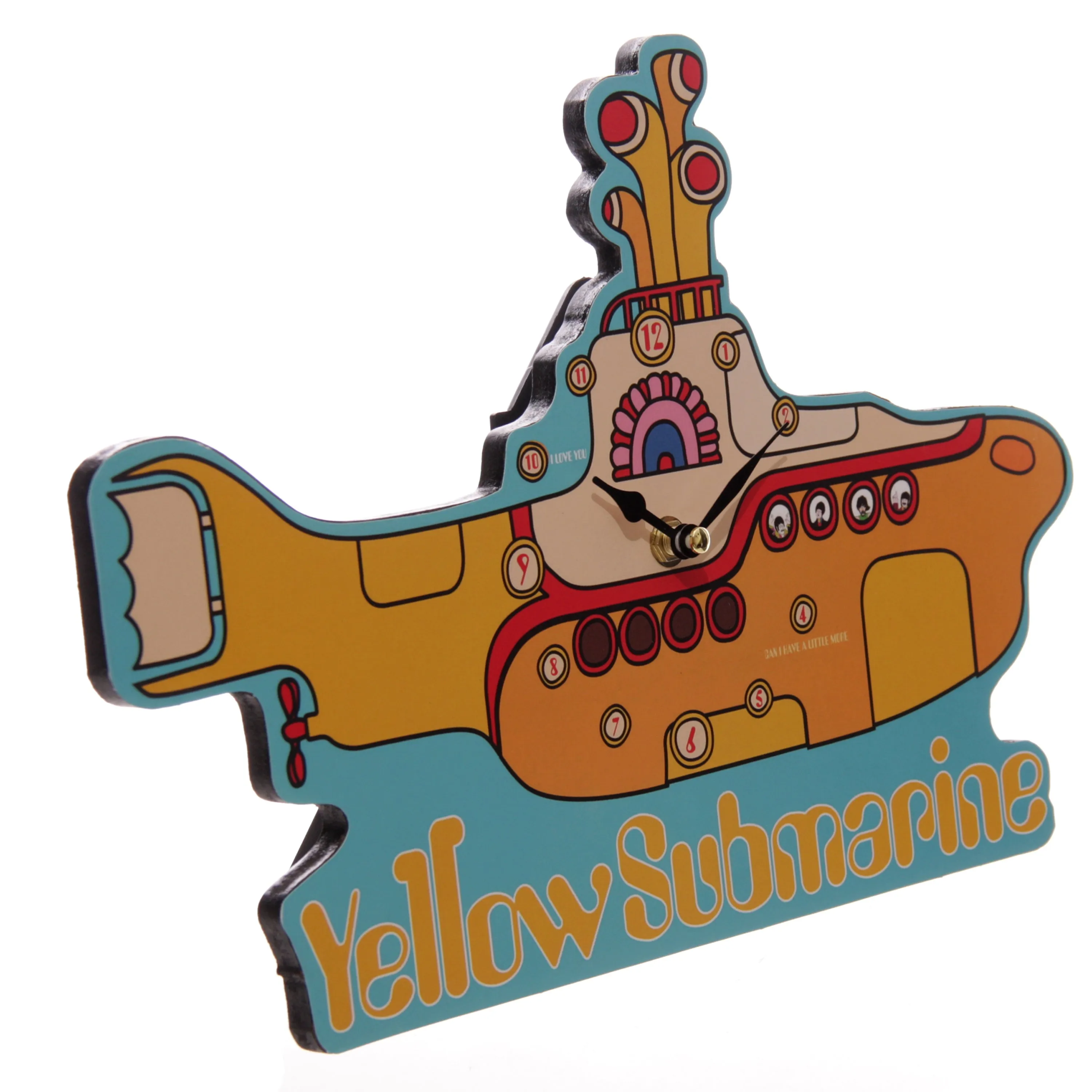 Decorative The Beatles Yellow Submarine Shaped Wall Clock