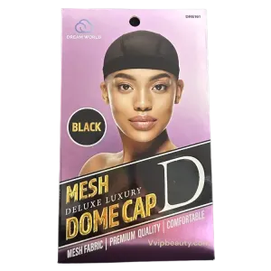 Deluxe Luxury Mesh Dome Cap DRE161-Black