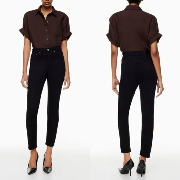 DENIM FORUM • Yoko High Rise Slim in Stay Black • 26