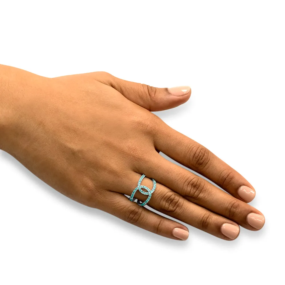 Destiny - 18K White Gold Natural Paraiba Tourmaline Ring