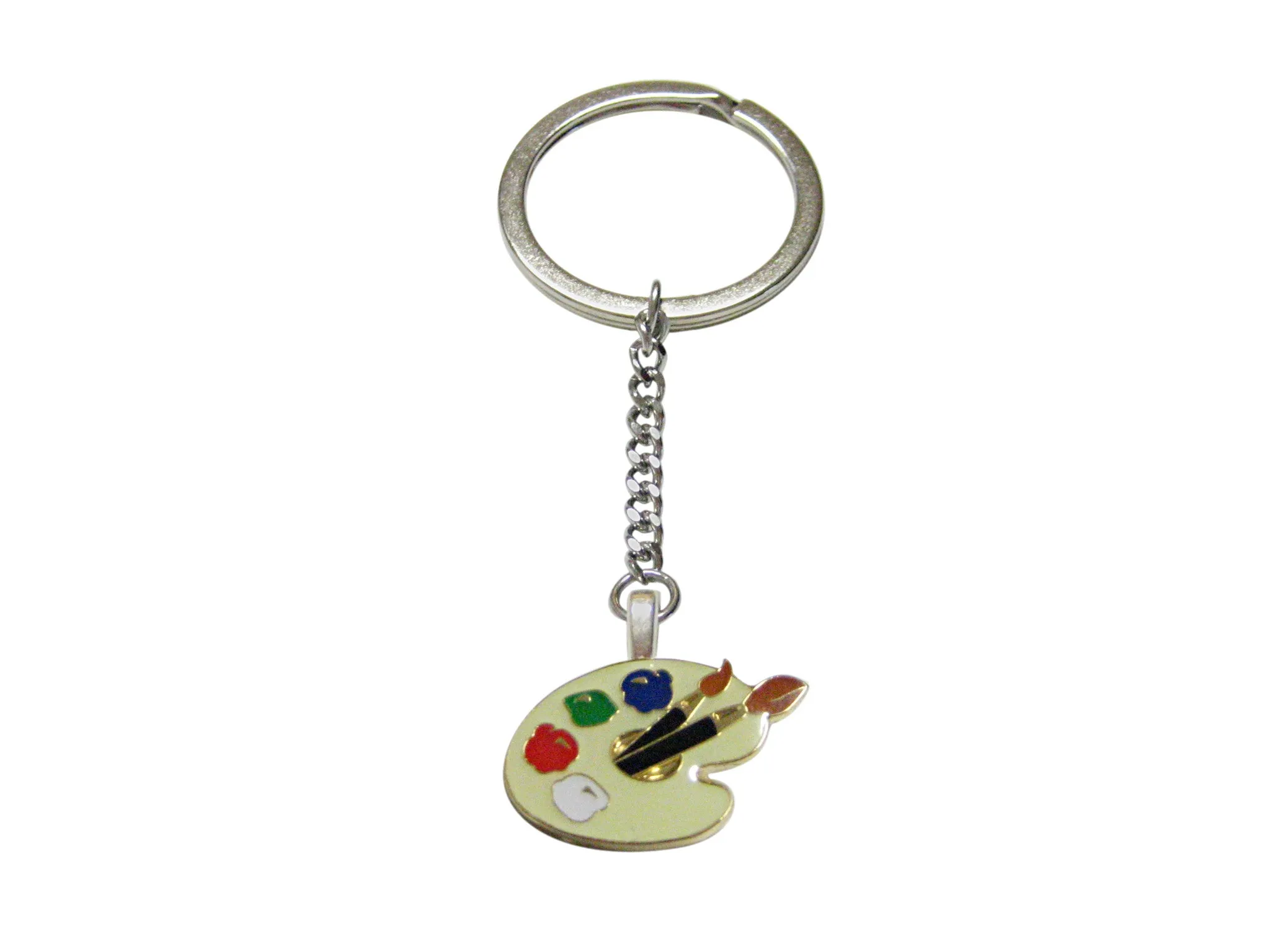 Detailed Art Palette Pendant Keychain