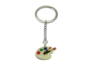 Detailed Art Palette Pendant Keychain