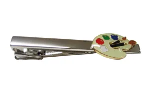 Detailed Art Palette Square Tie Clip