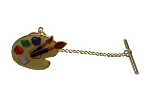 Detailed Art Palette Tie Tack