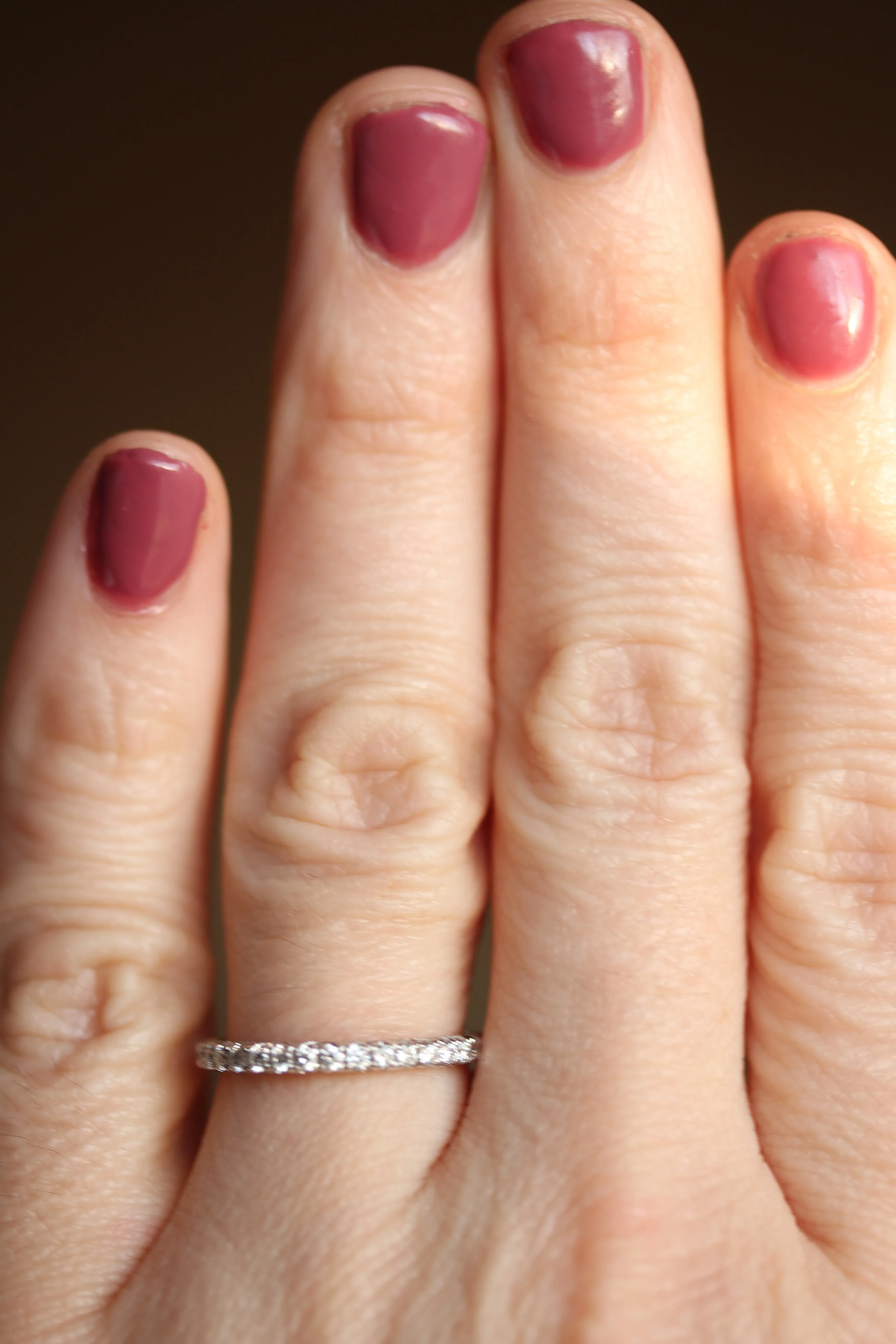 Detailed Diamond Wedding Band