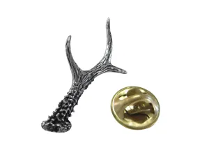 Detailed Single Deer Antler Lapel Pin