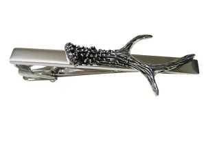 Detailed Single Deer Antler Square Tie Clip