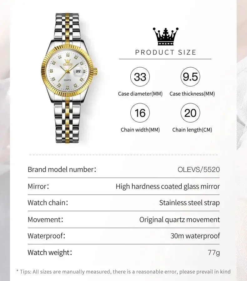 Diamond Couple Watches Set