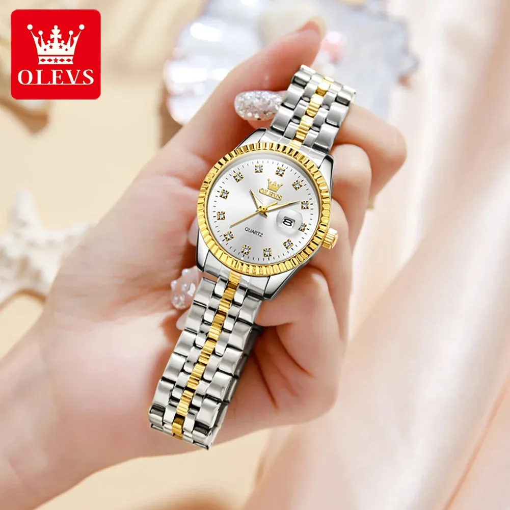 Diamond Couple Watches Set