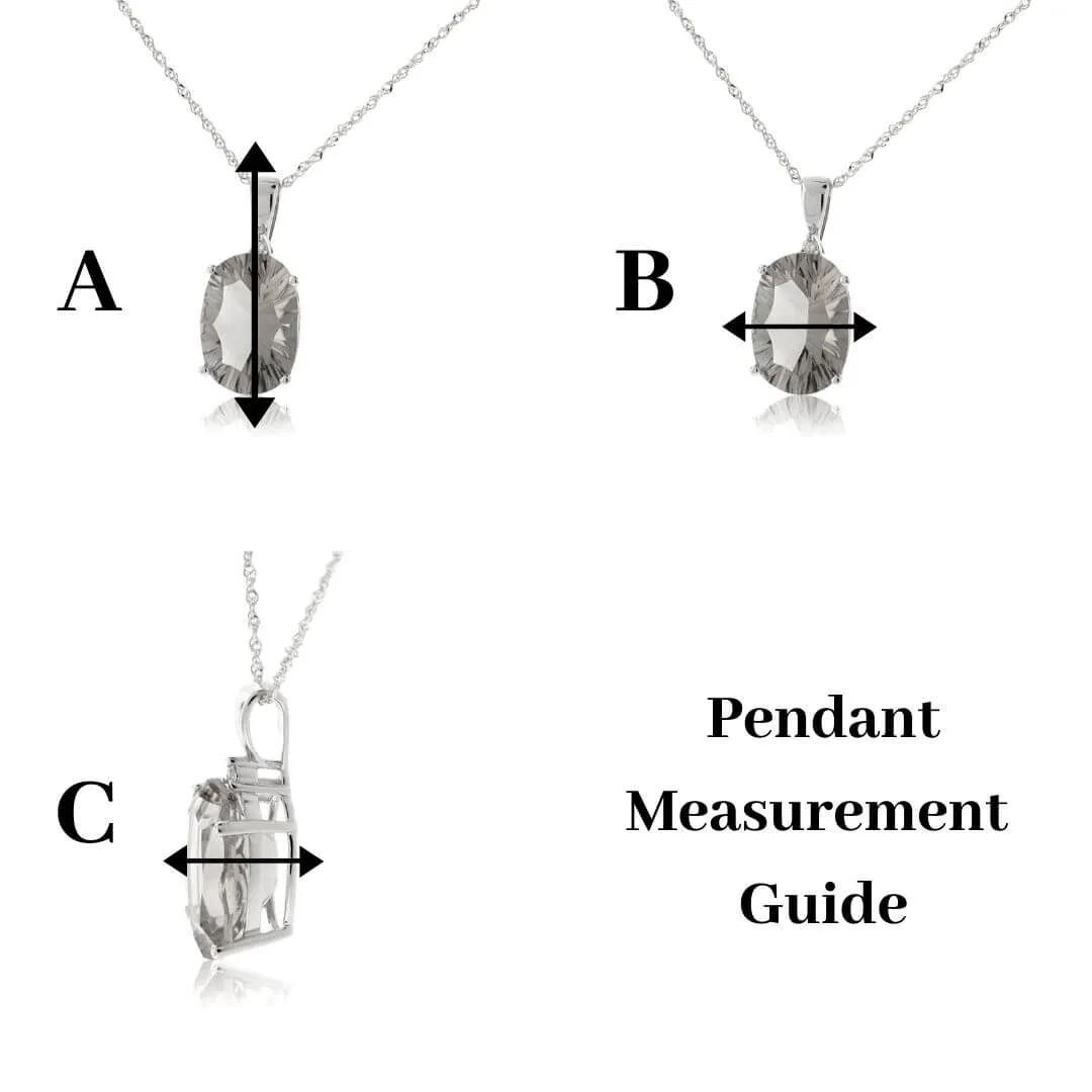 Diamond Medium Size Crossed Ski Pendant