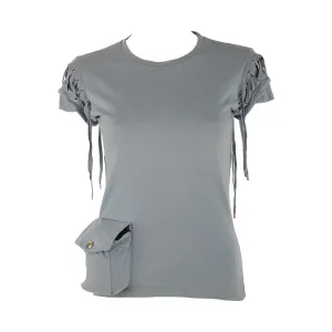Dior Baby Blue Pocket Tie top